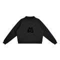 Essential Fleece Mock-Neck Crew Sweatshirt_Noir