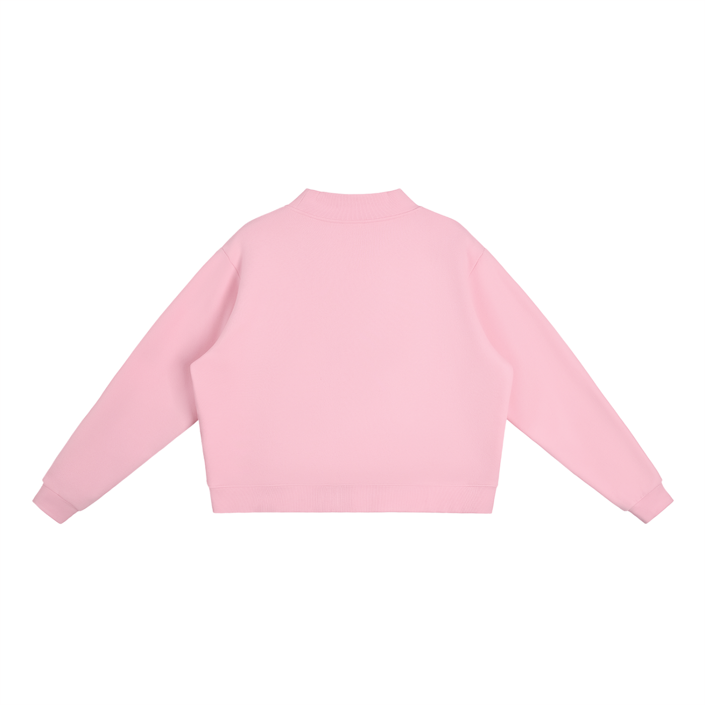 Essential Fleece Mock-Neck Crew Sweatshirt_Noir