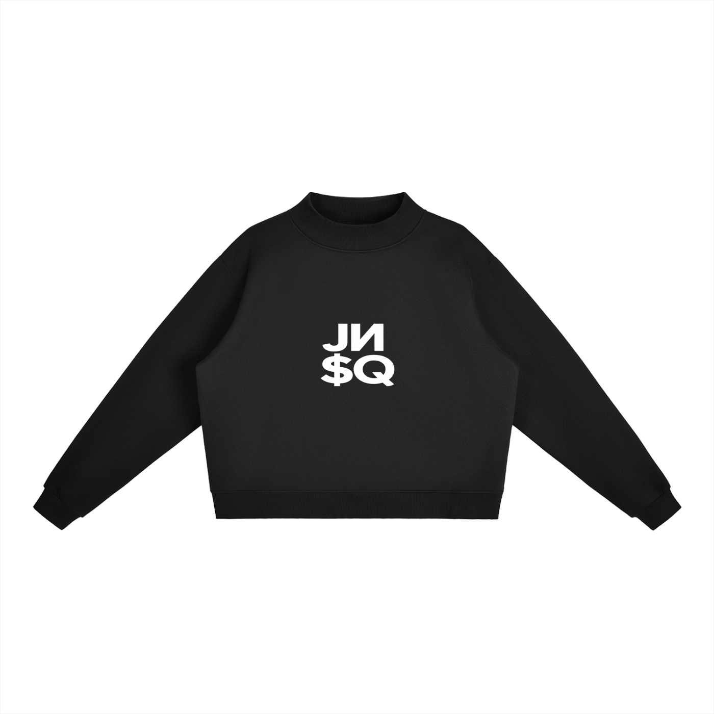 Essential Fleece Mock-Neck Crew Sweatshirt_IYKYK