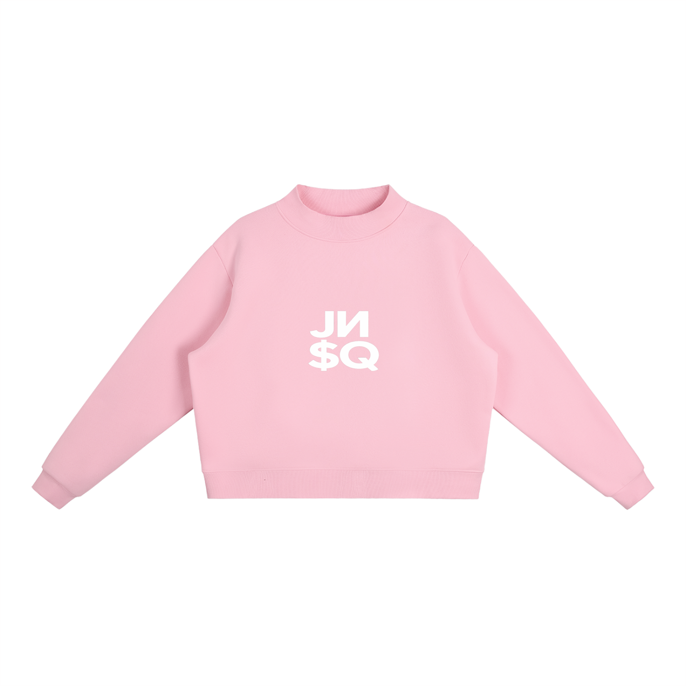 Essential Fleece Mock-Neck Crew Sweatshirt_IYKYK