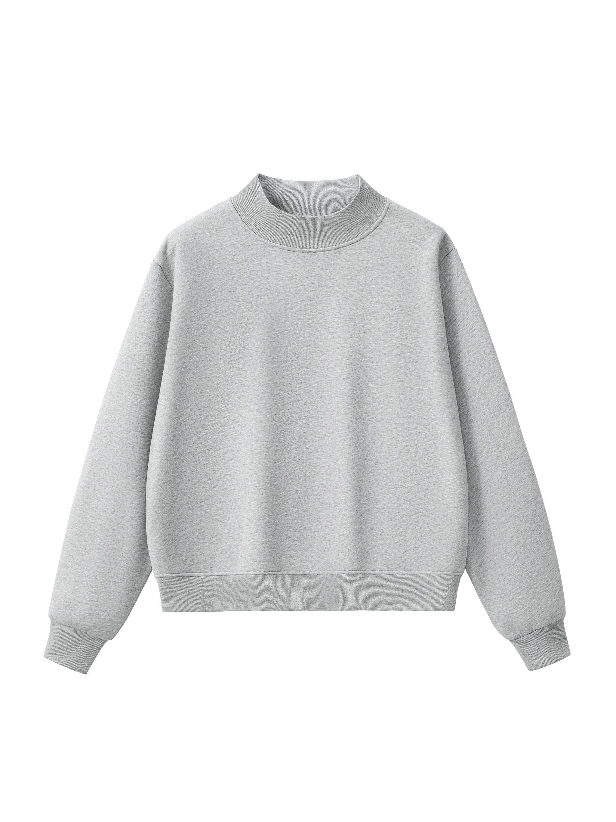 Essential Fleece Mock-Neck Crew Sweatshirt_IYKYK