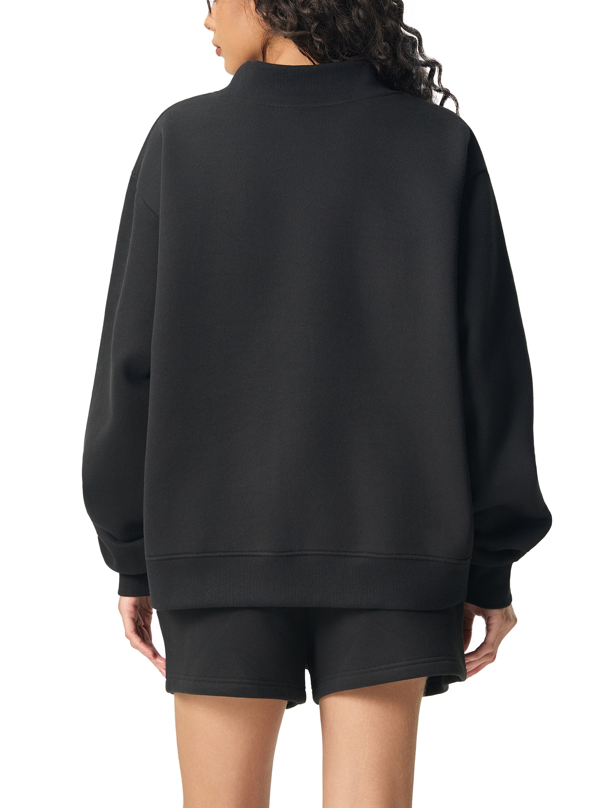 Essential Fleece Mock-Neck Crew Sweatshirt_IYKYK